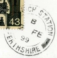 Postmark of Rannoch Station double-ring handstamp with bars 1999